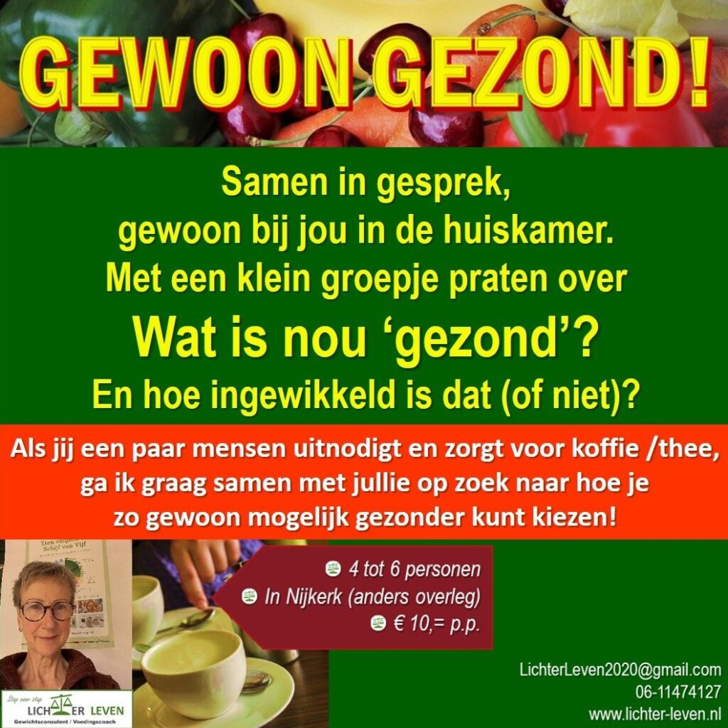 Huiskamergesprek - gewoon gezond